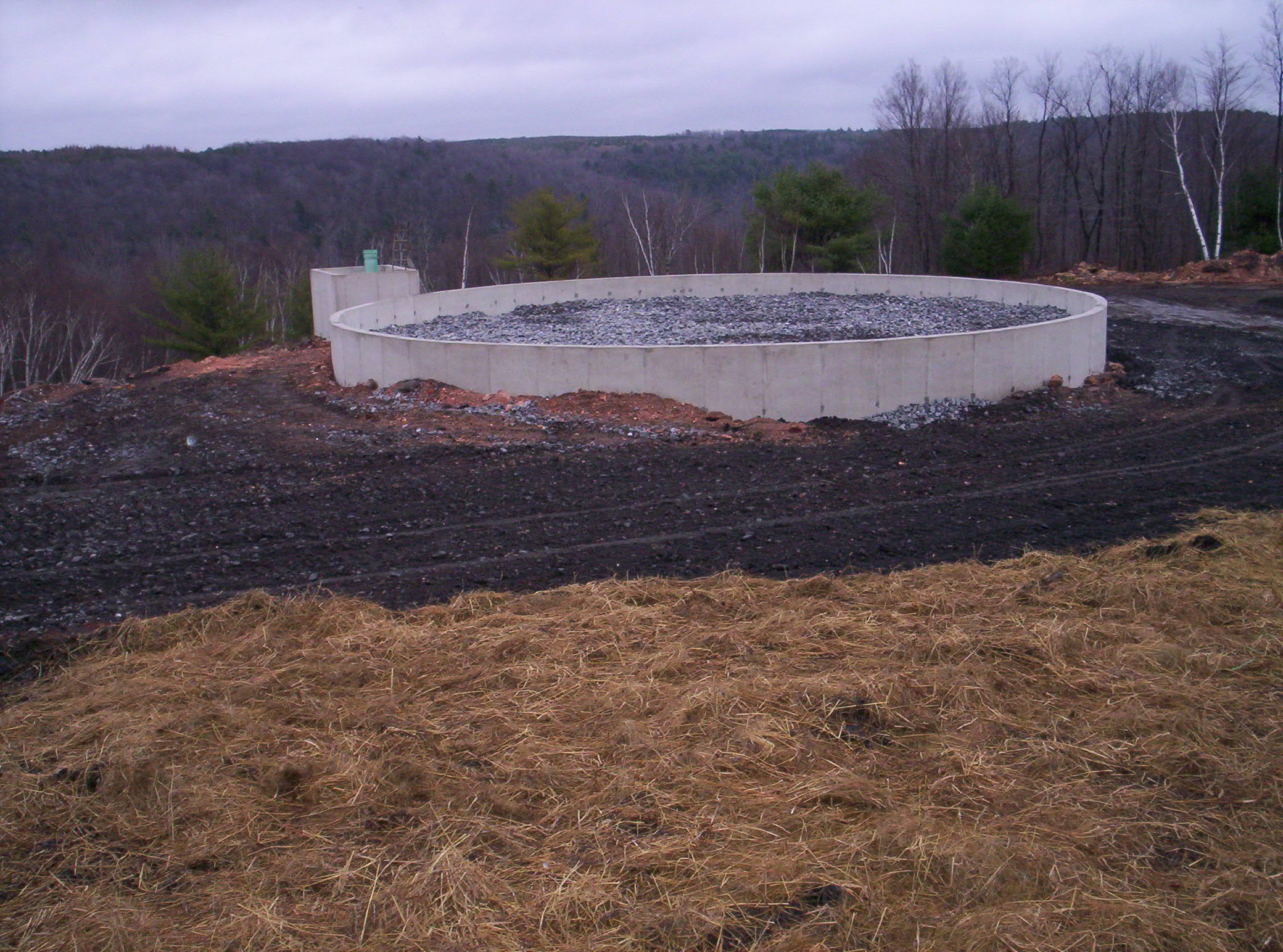 Completed tank and siphon