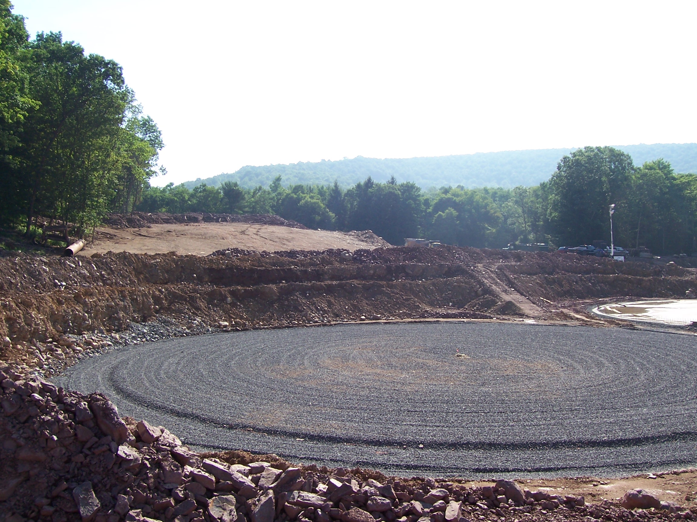 Site preparation for limestone tanks