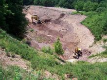 07 21 05 view of intake system site preparation from above mine opening