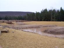 11 21 05 view of 2nd pond seeded to stablize banks before filled with water