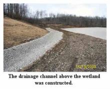 Ditch above wetlands 0